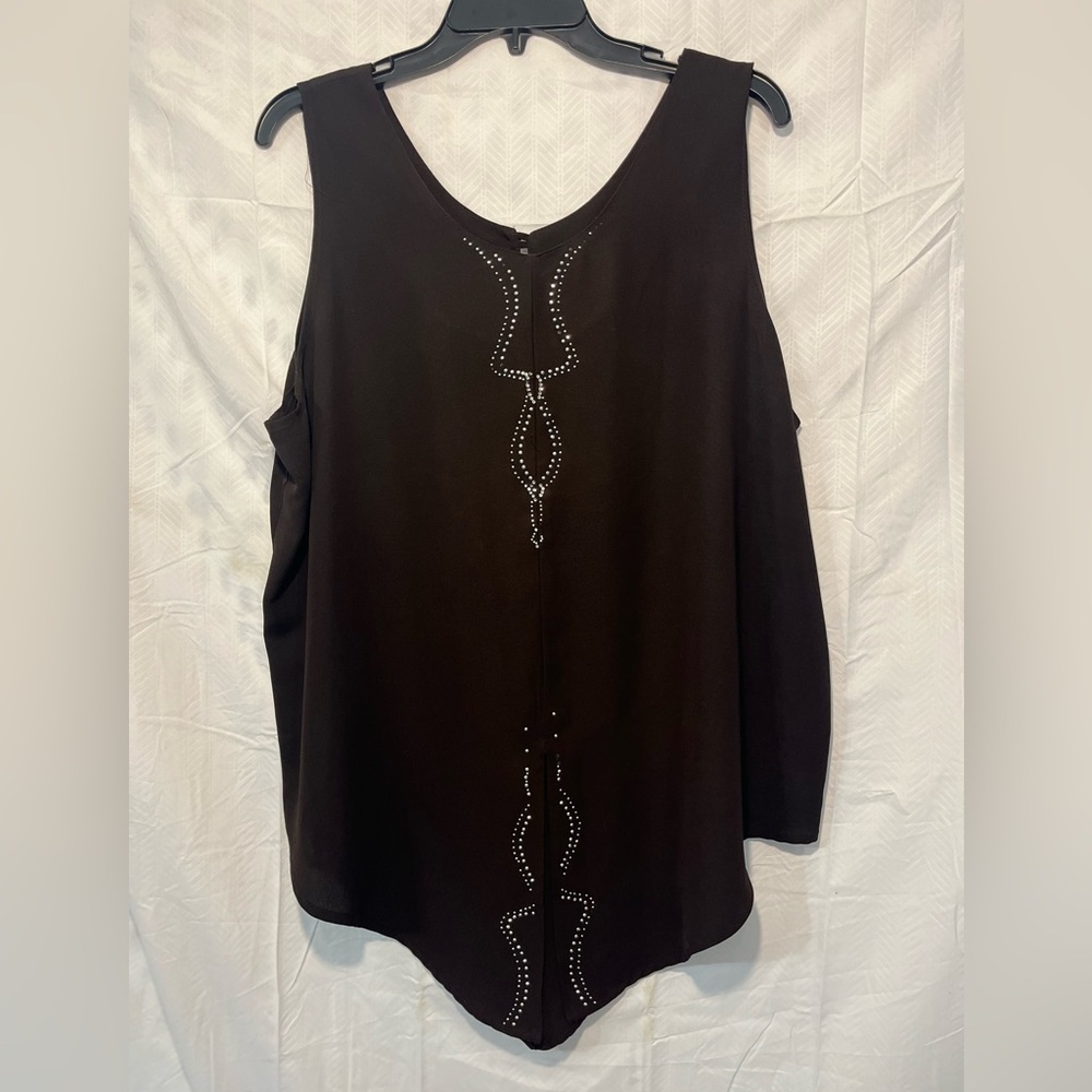 Women’s Sleeveless  Black Summer top 2X